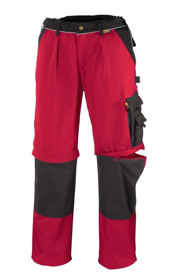 "2-in-1" Canvas-Bundhose (320 g/m²) „TOBAGO”   Farbe rot/schwarz  Größe 54