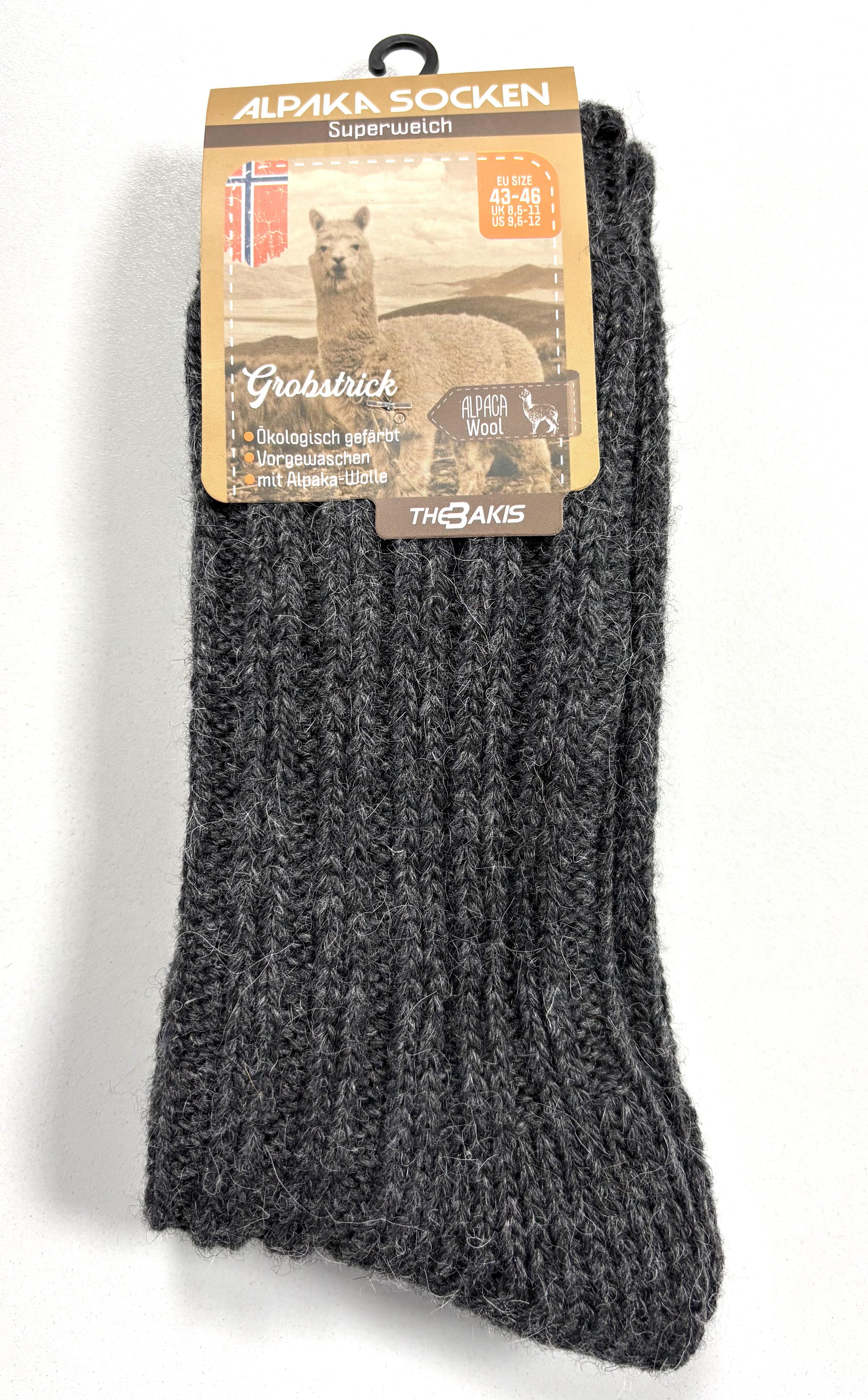 ALPAKA-Socken, Grau/Anthrazit, Art. 9018, 2er-Pack, Gr.43/46