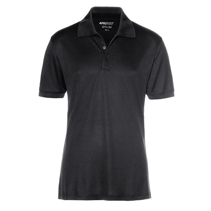 4PROTECT® UV-Schutz Polo-Shirt, schwarz, Gr.XS