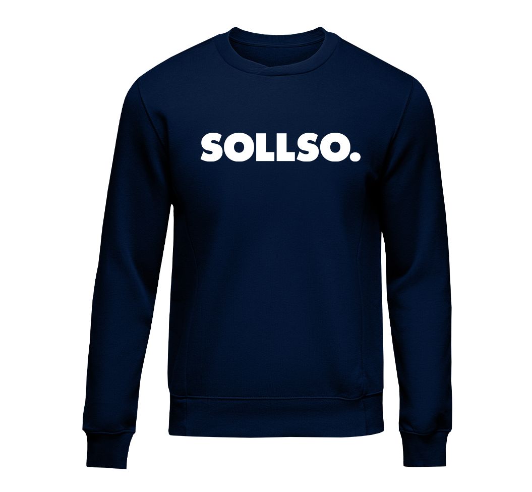 SOLLSO. Sweatshirt „Pure Logo Big“, Farbe Navy Blue, Größe 3XL