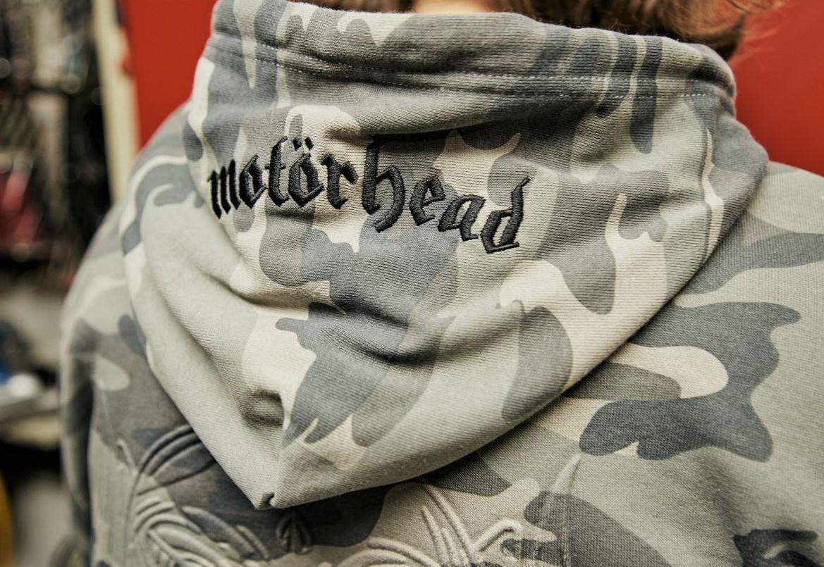 Brandit MOTÖRHEAD Sweathoody grey camo, Größe 3XL