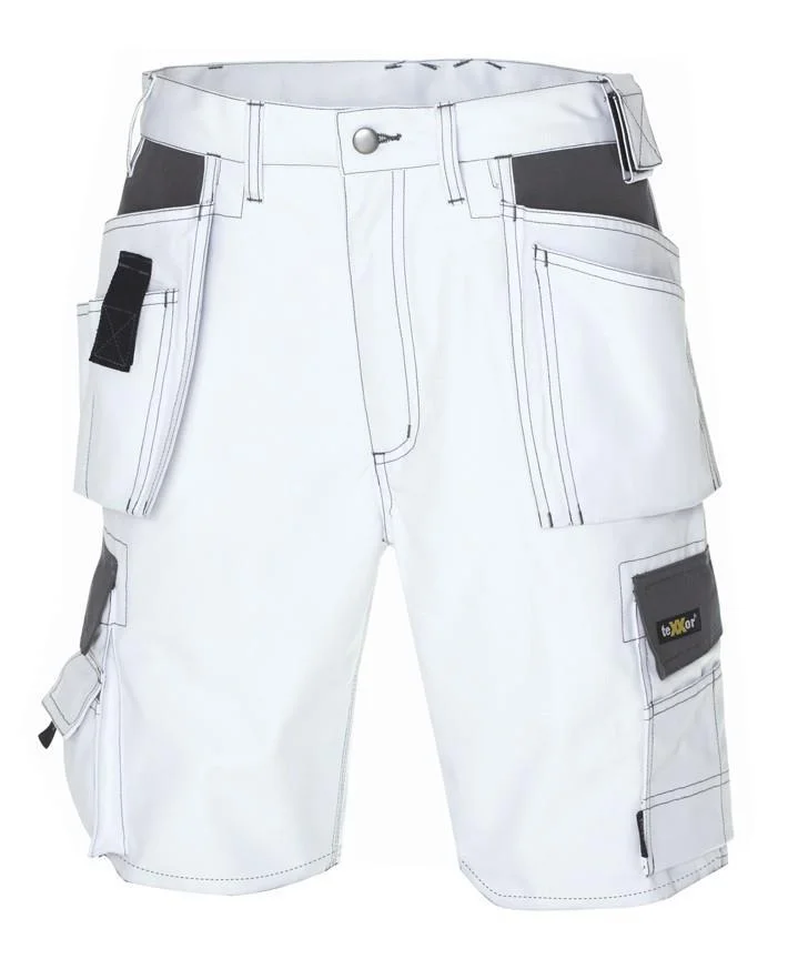 teXXor Canvas Shorts "Bermuda", kurze Berufshose, weiß / grau, Gr.56
