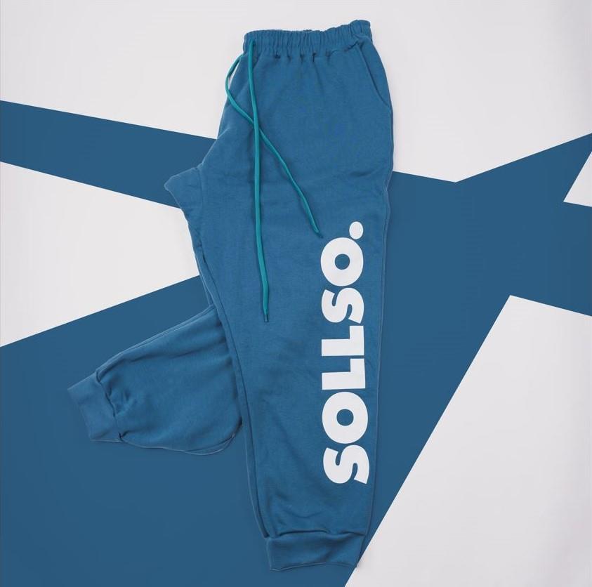 SOLLSO. Sweatpants „Pure Logo Big“, Farbe Navy Blue, Größe 3XL