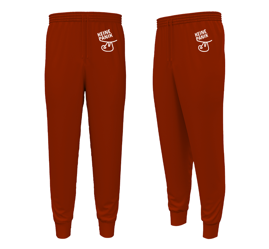 SOLLSO. Sweatpants „No Panic Sloth“, Farbe Ginger Red, Größe 3XL