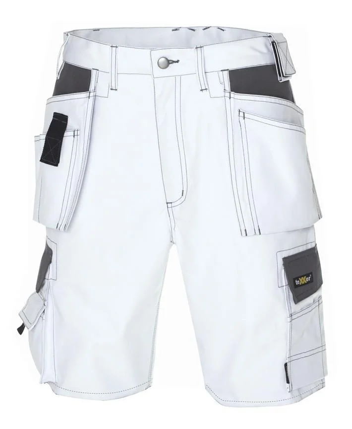 teXXor Canvas Shorts "Bermuda", kurze Berufshose, weiß / grau, Gr.46