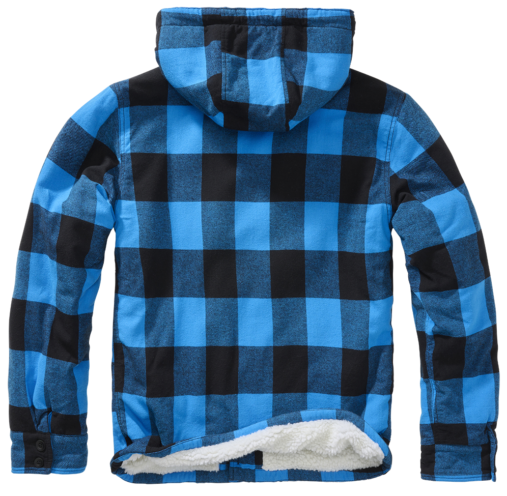 Brandit Lumberjacket hooded blau/schwarz, Größe 5XL