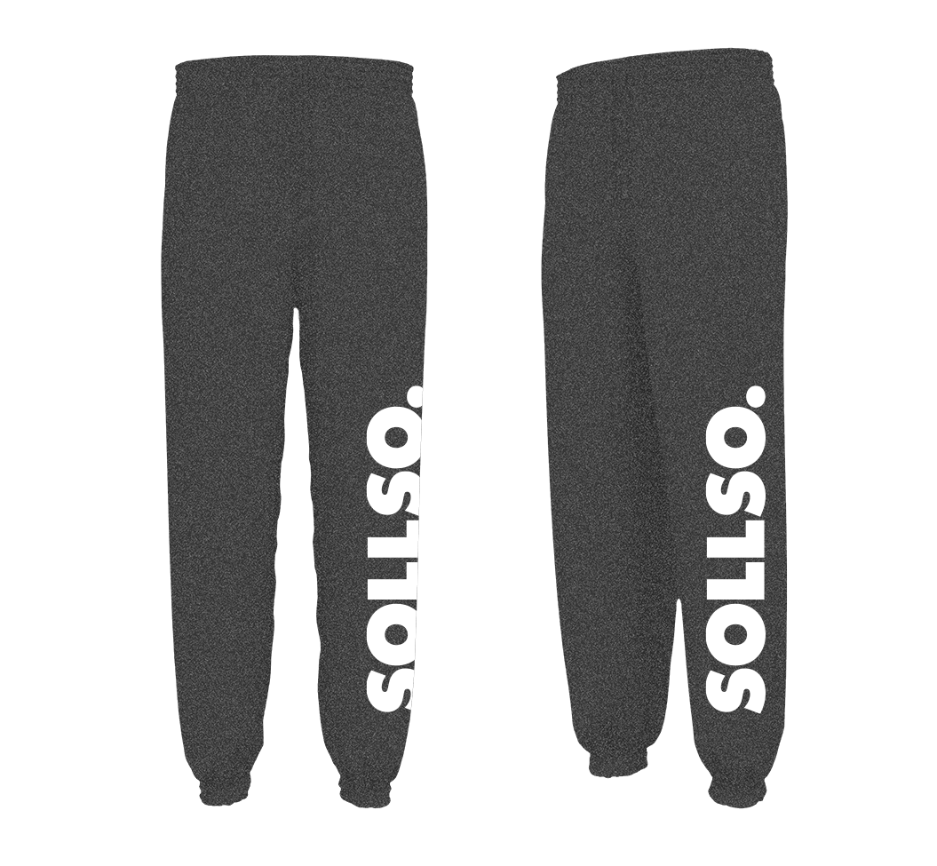 SOLLSO. Sweatpants „Pure Logo Big“, Farbe Pepper & Salt, Größe 3XL