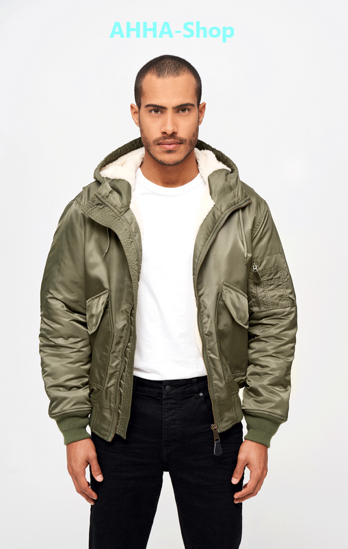 Brandit CWU Jacket hooded oliv, Größe XXL