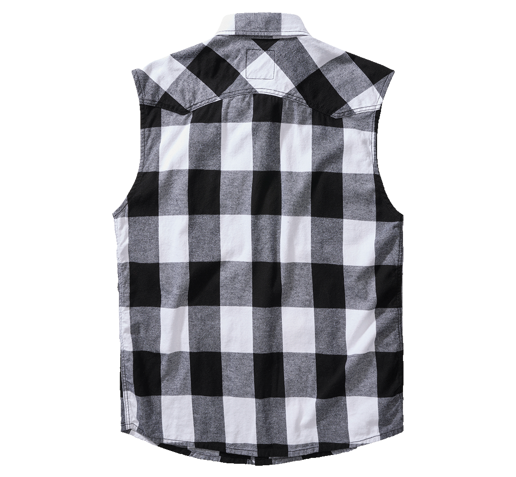 Brandit Checkshirt, Farbe weiß/schwarz, Größe 7XL