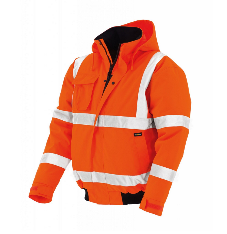 teXXor Warnschutz-Pilotenjacke Whistler wasserdichte, winddichte Arbeitsjacke, leuchtorange, 4119