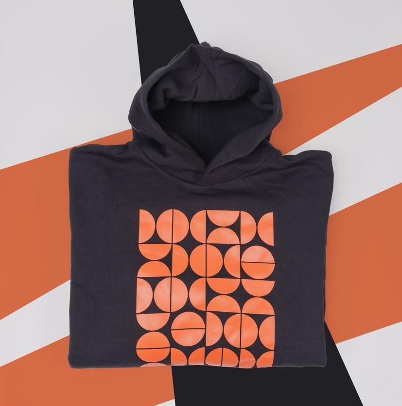 SOLLSO. Premium Hoodie "Abstract" Farbe Dark Black, Größe 3XL