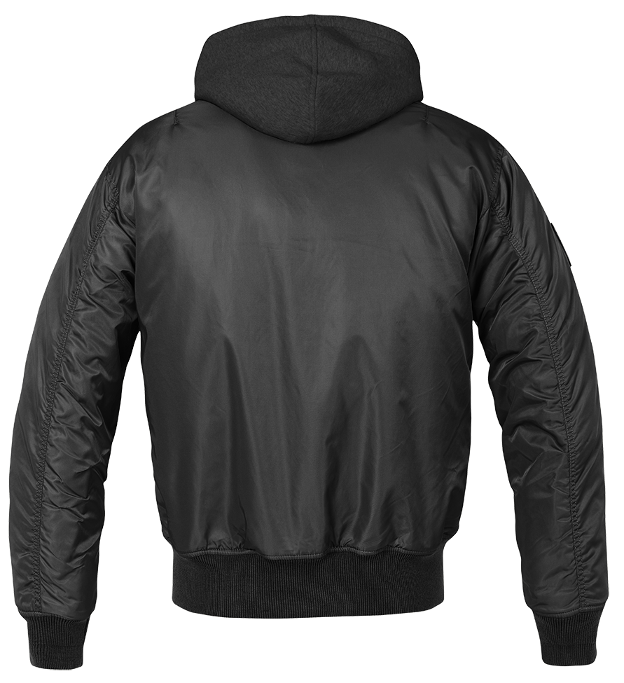 Brandit MA1 Sweat Hooded Jacket, schwarz, Größe XL