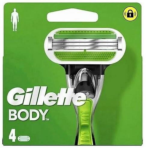 GILLETTE BODY RASIERKLINGEN 4 STÜCK NEU