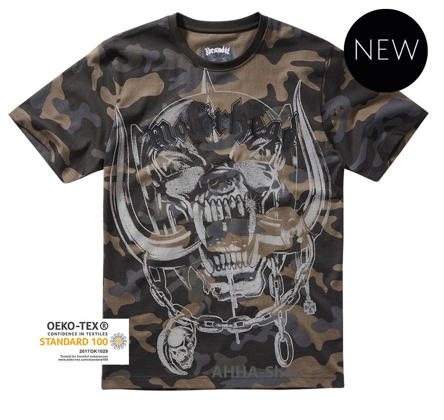 Brandit MOTÖRHEAD T-Shirt "Warpig" darkcamo, Größe XXL