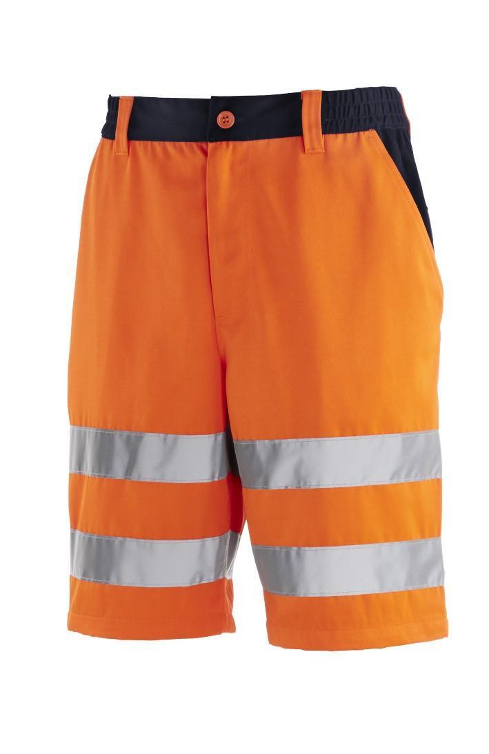 teXXor Warnschutz-Shorts ERIE, leuchtorange/navy, Gr.62