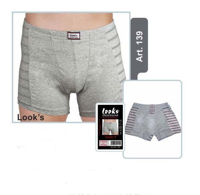 Herren Boxershort Graumelange 2er Pack, Gr. 7