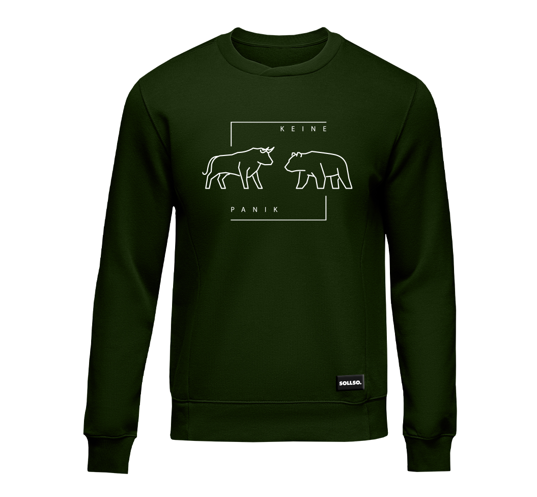 SOLLSO. Sweatshirt „Bull - Bear“, Farbe Jungle Green, Größe 3XL