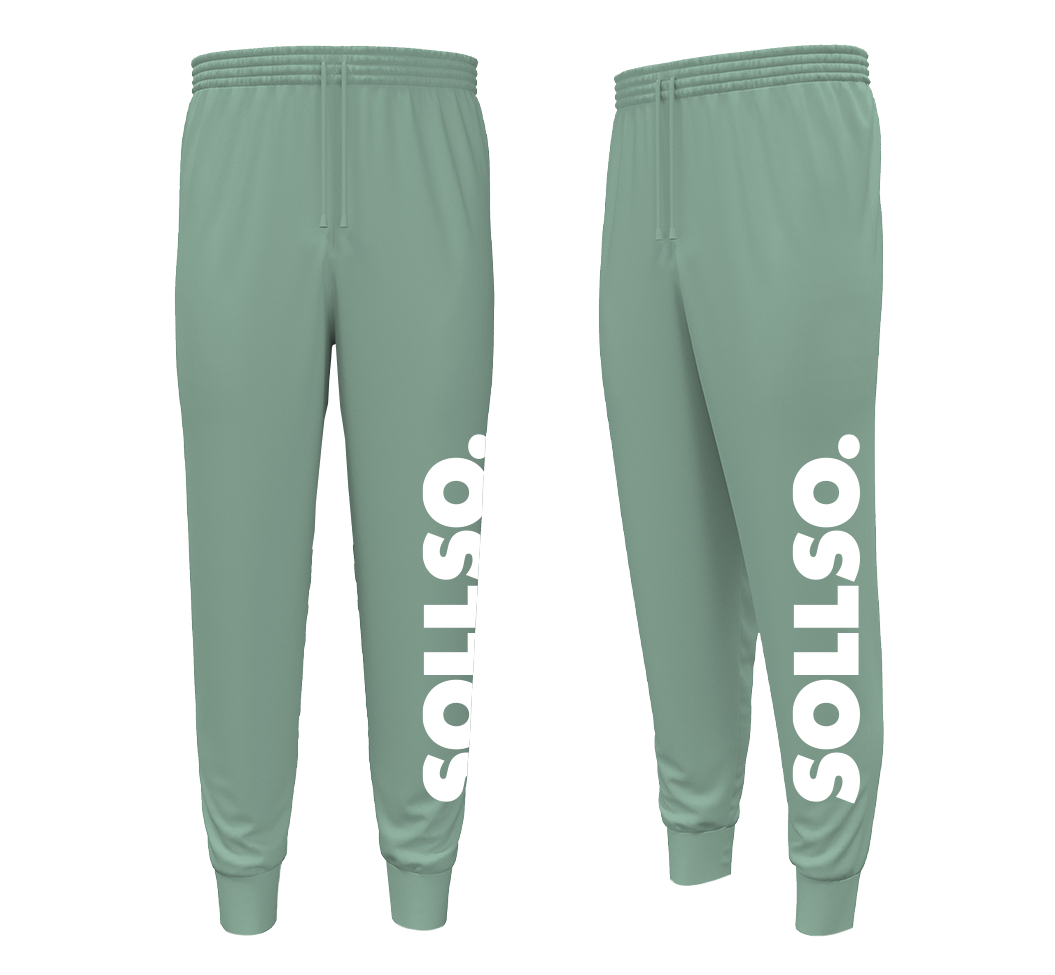 SOLLSO. Sweatpants „Pure Logo Big“, Farbe Islandic Mint, Größe 3XL