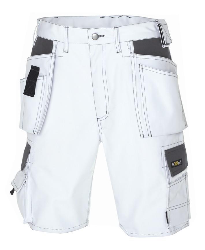 teXXor Canvas Shorts "Bermuda", kurze Berufshose, weiß / grau, Gr.50