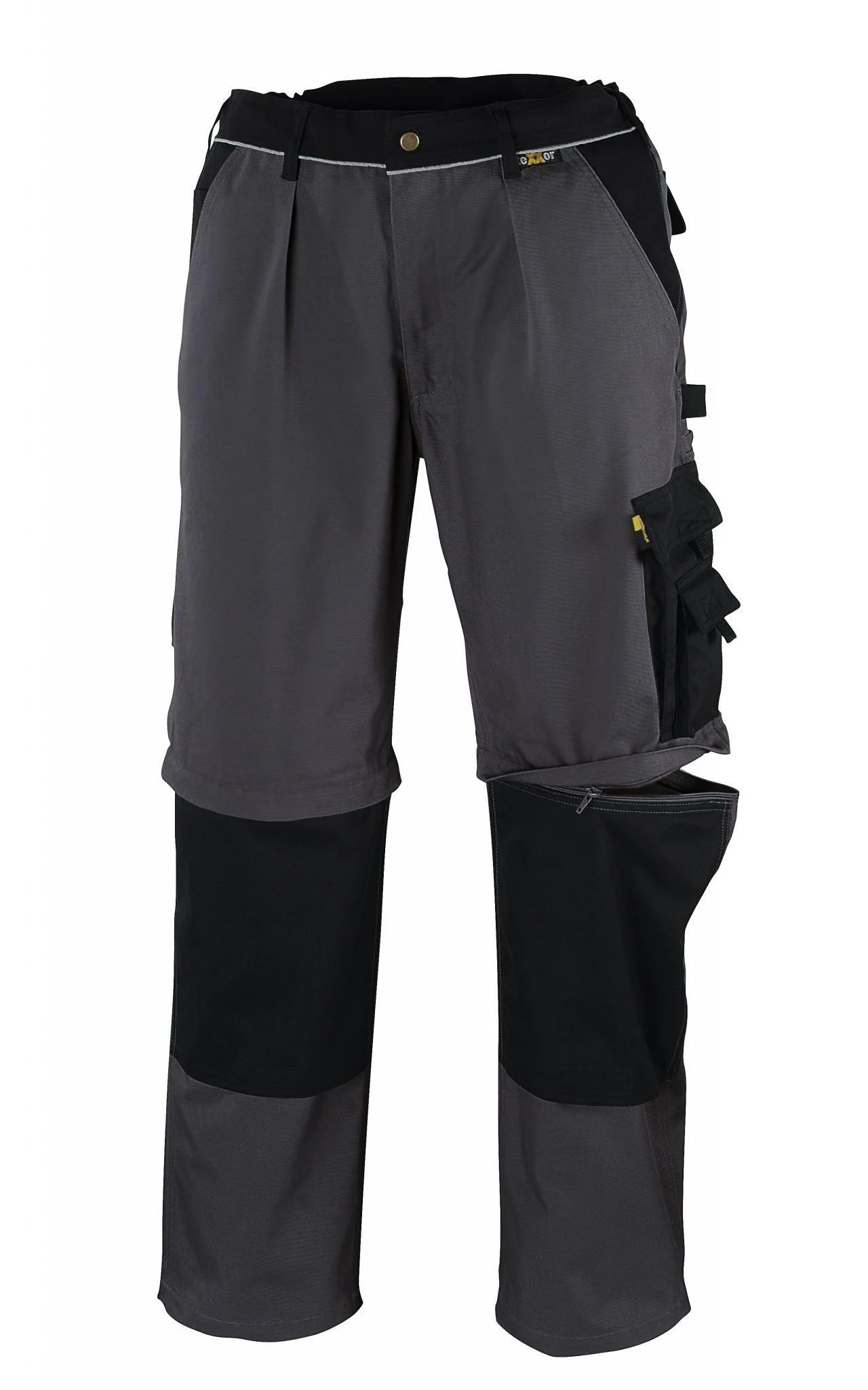 "2-in-1" Canvas-Bundhose (320 g/m²) „TOBAGO” Farbe grau/schwarz Größe 90