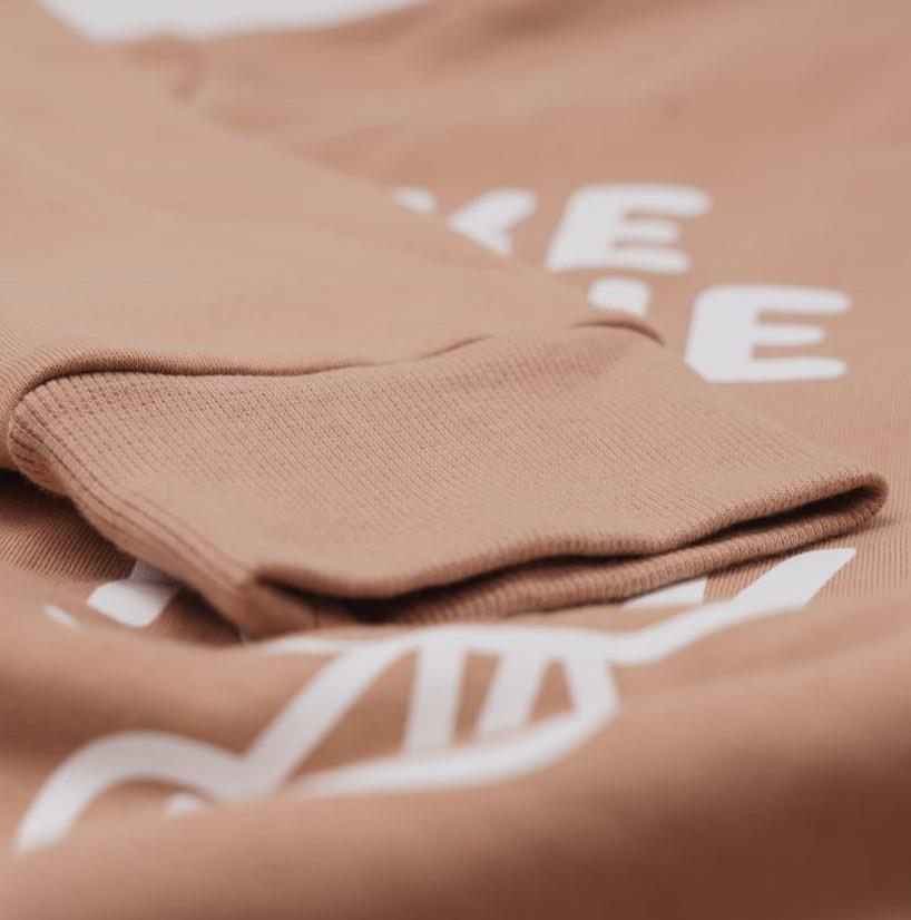 SOLLSO. Hoodie „No Panic Sloth“, Farbe Desert Beige, Größe 3XL