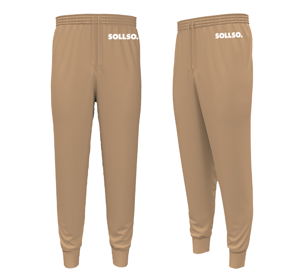 SOLLSO. Sweatpants „Pure Logo klein“, Farbe Desert Beige, Gr.3XL