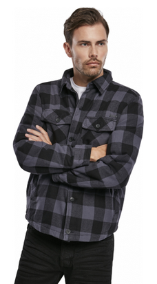 Brandit Lumberjacket schwarz/grau, Größe XL