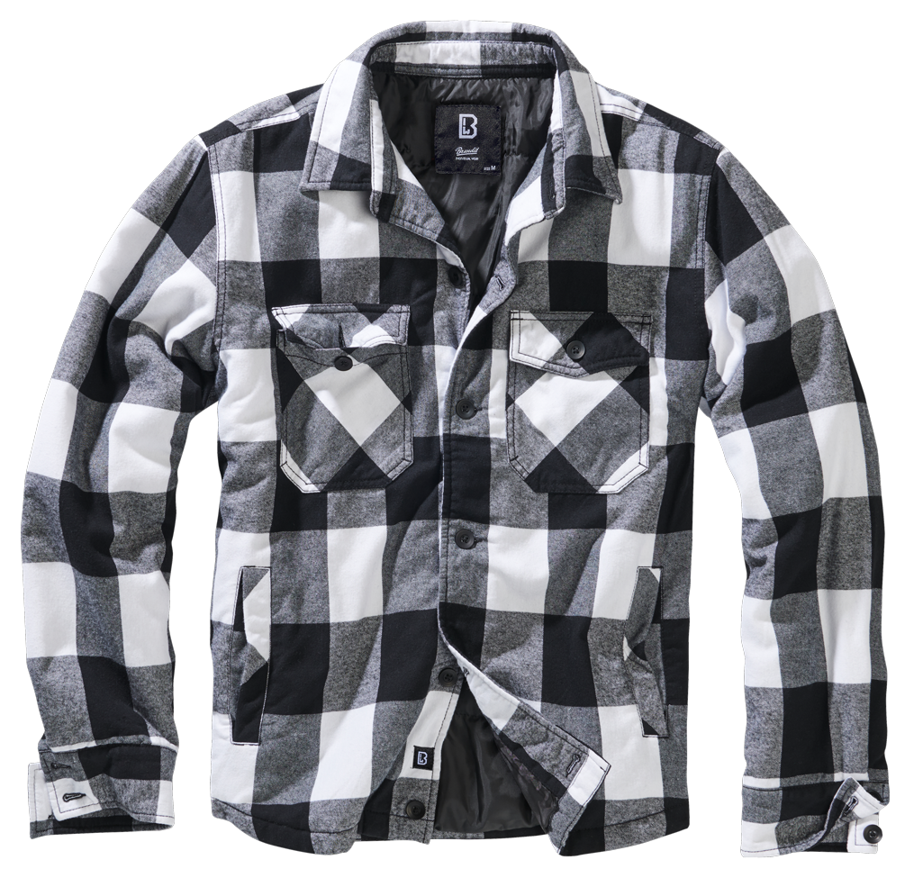 Brandit Lumberjacket weiß/schwarz, Größe 3XL