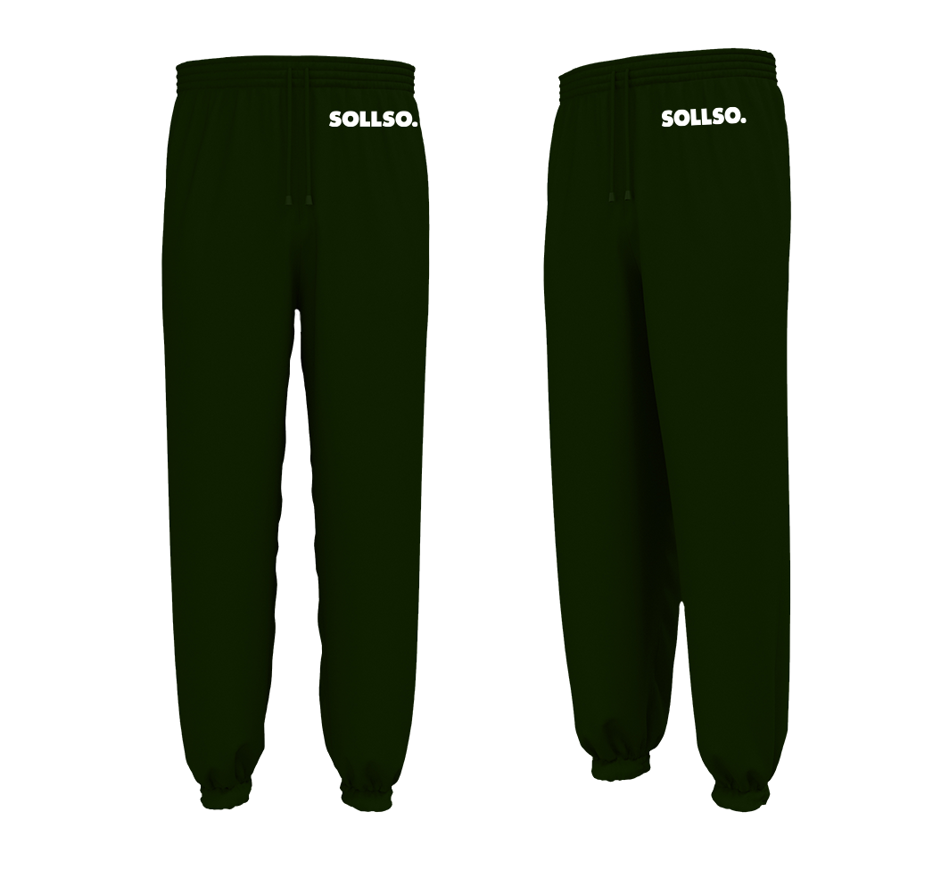 SOLLSO. Sweatpants „Pure Logo klein“, Farbe Jungle Green, Größe 3XL