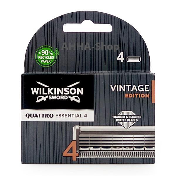 Wilkinson Quattro Essential VINTAGE Pack 4 Klingen