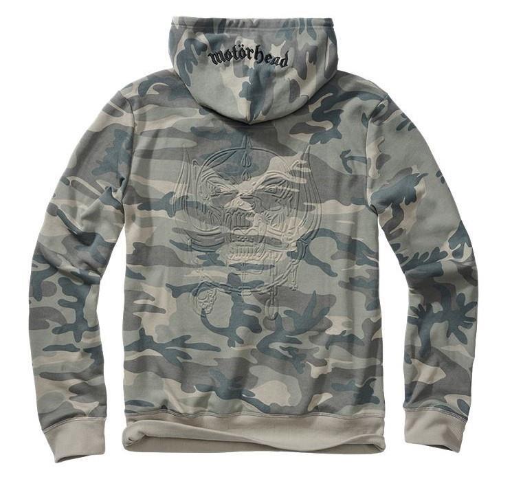 Brandit MOTÖRHEAD Sweathoody grey camo, Größe 3XL