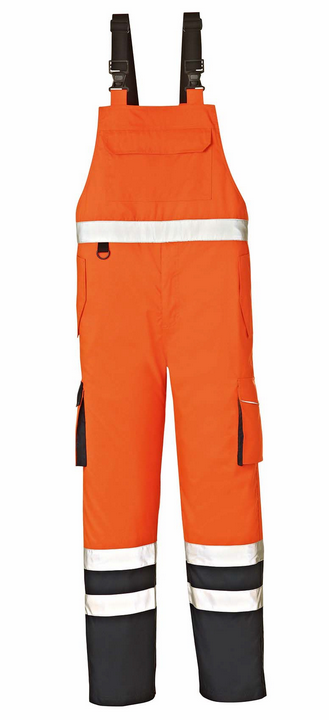 4PROTECT® Warn-Wetterschutz-Latzhose CHICAGO, leuchtorange, Gr.L