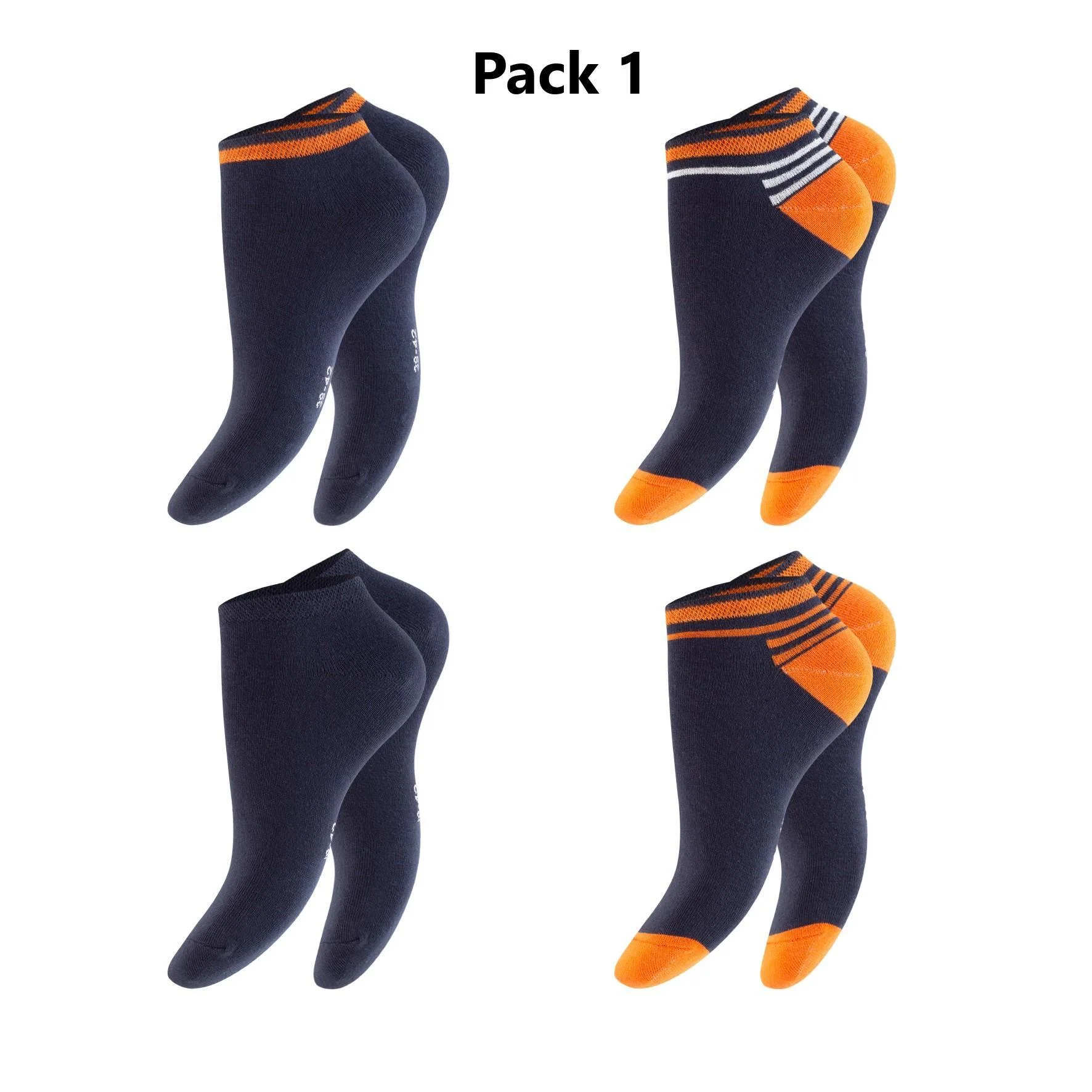 Herren Sneaker-Socken 79508 ,Pack 1, Gr. 39/42, farbig gem., 4er-Pack
