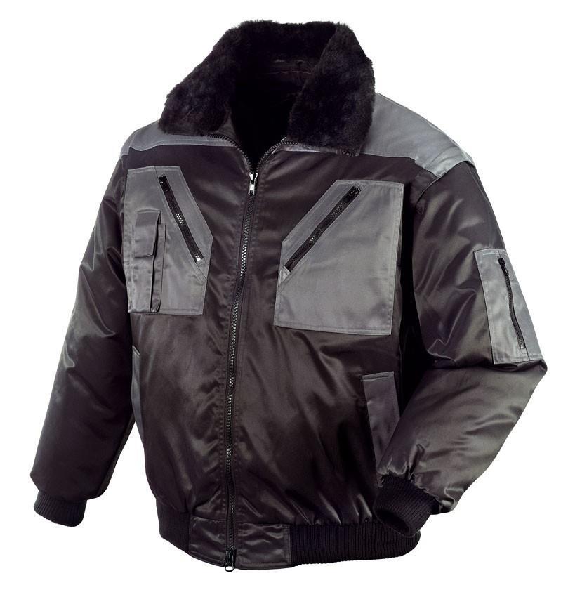 teXXor Piloten Oslo Arbeitsjacke mit abnehmbaren Ärmeln schwarz/grau, 4170 Größe XXL