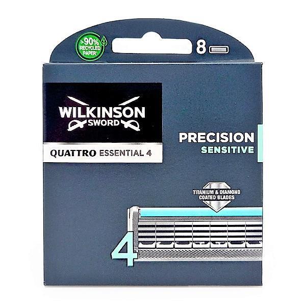 Wilkinson Sword Quattro Essentials Sensitive Rasierklingen, 8 Stück