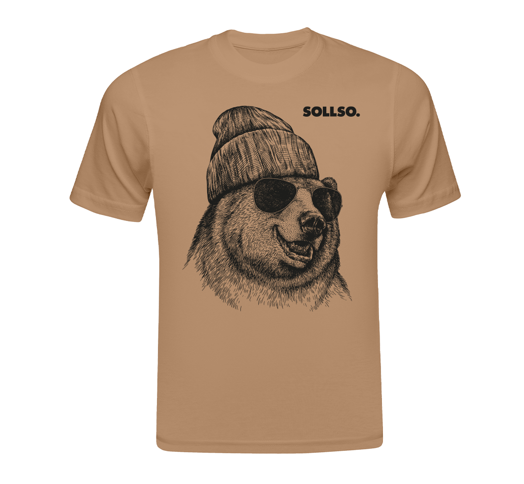 SOLLSO. T-Shirt "Winterbear" Desert Beige, 3XL