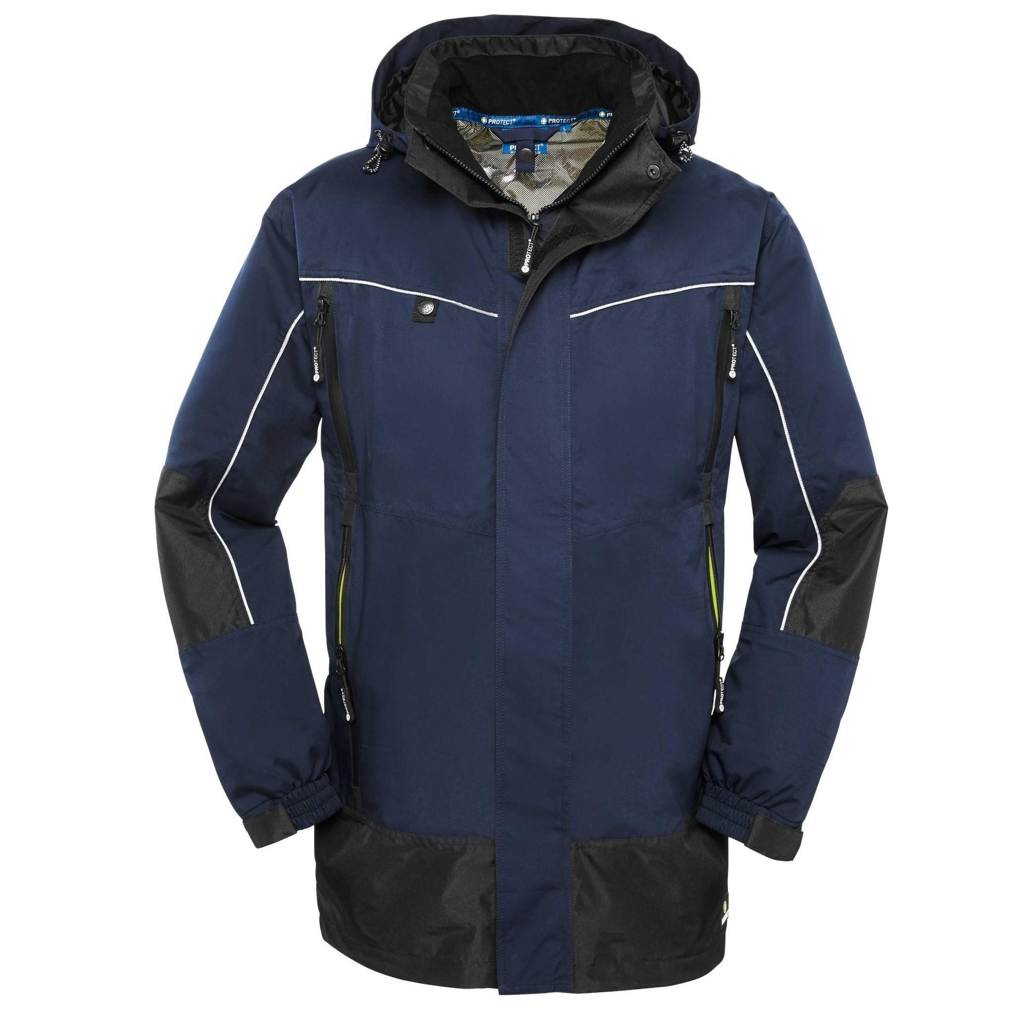 Wetterschutz-Jacke PHILLY blau/schwarz, Gr.3XL